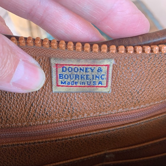 Dooney & Bourke Vintage Blue/Tan Shoulder Purse - Picture 9 of 10